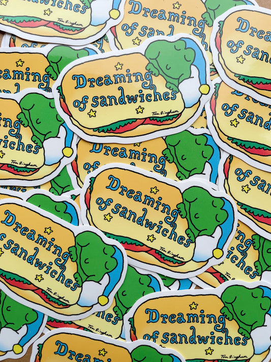 Dreaming of Sandwiches Jumbo Vinyl Sticker