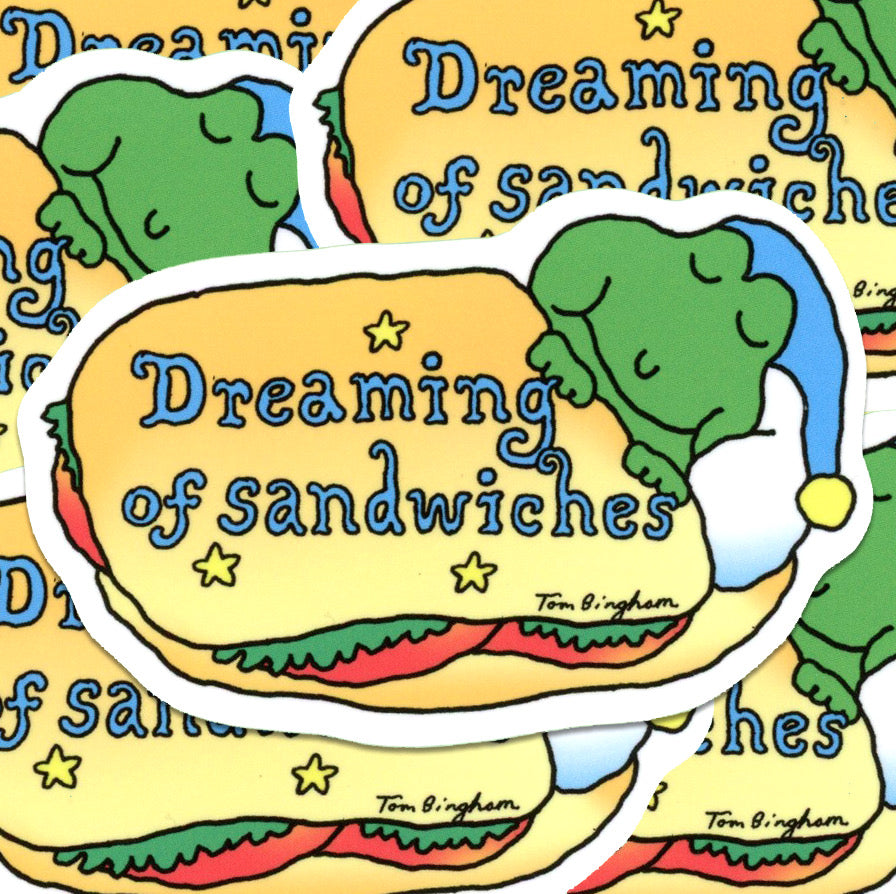 Dreaming of Sandwiches Jumbo Vinyl Sticker