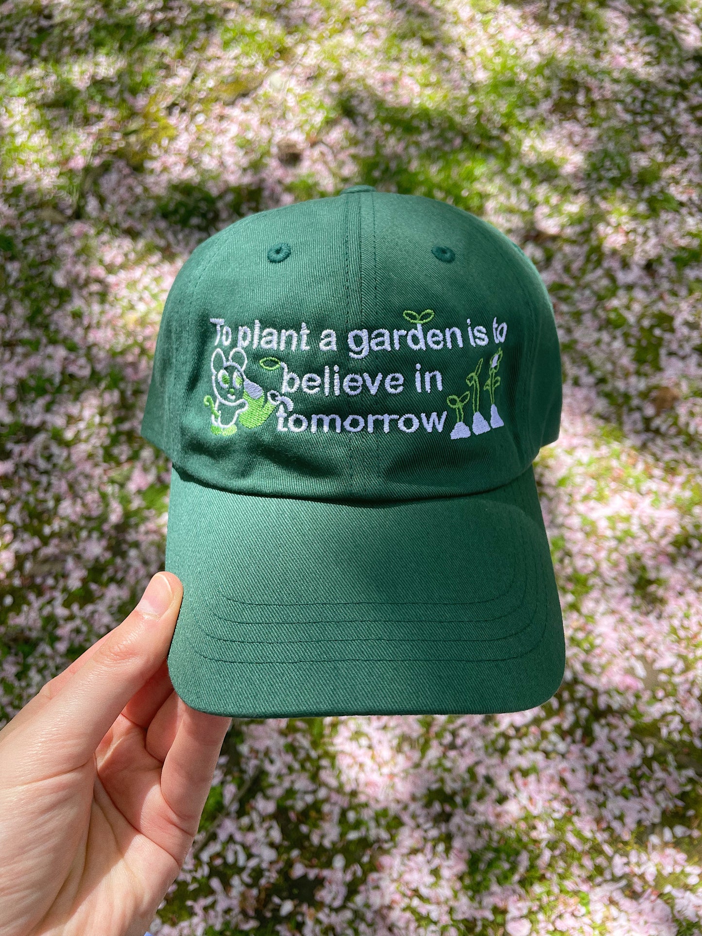 Plant a garden embroidered Dad cap