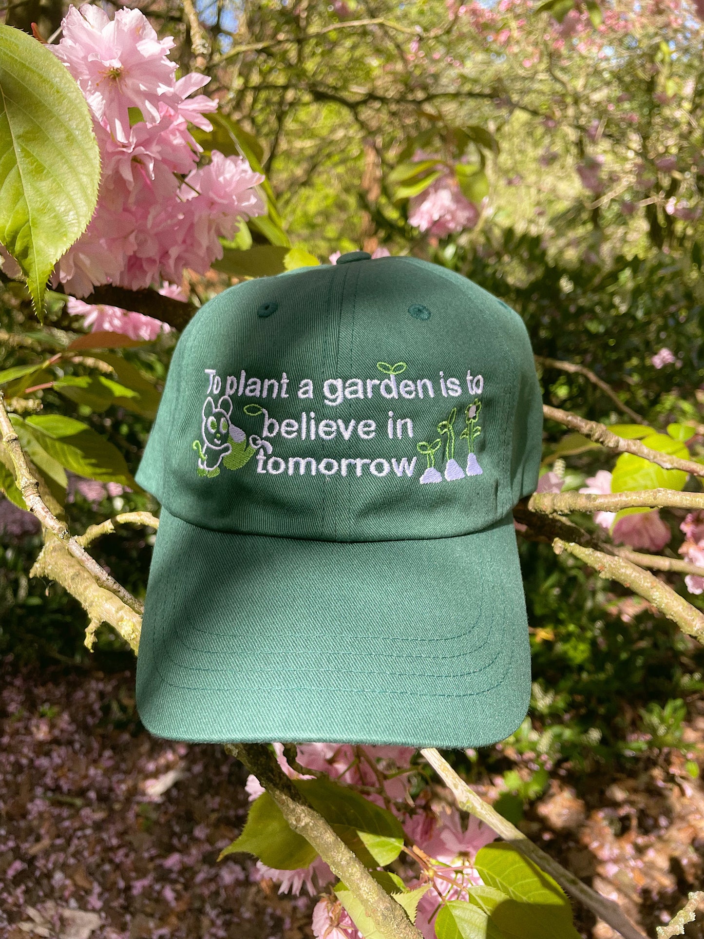 Plant a garden embroidered Dad cap