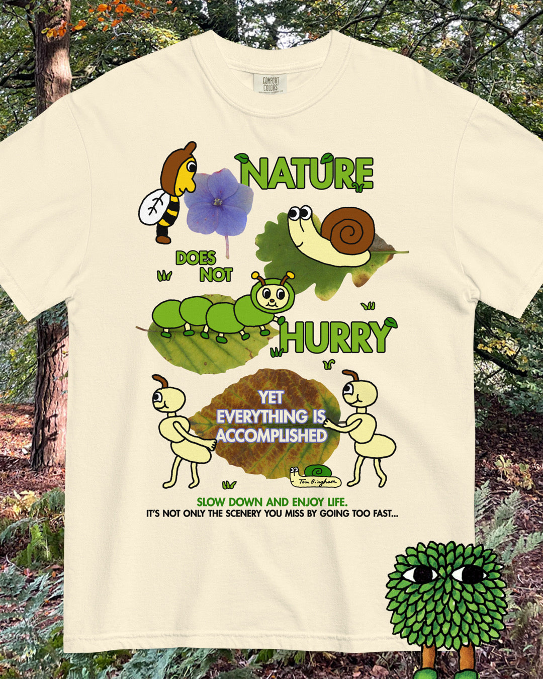 Nature does not hurry heavyweight t-shirt