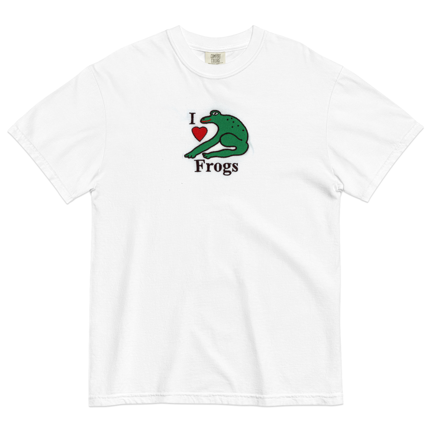 I Love Frogs embroidered T-shirt