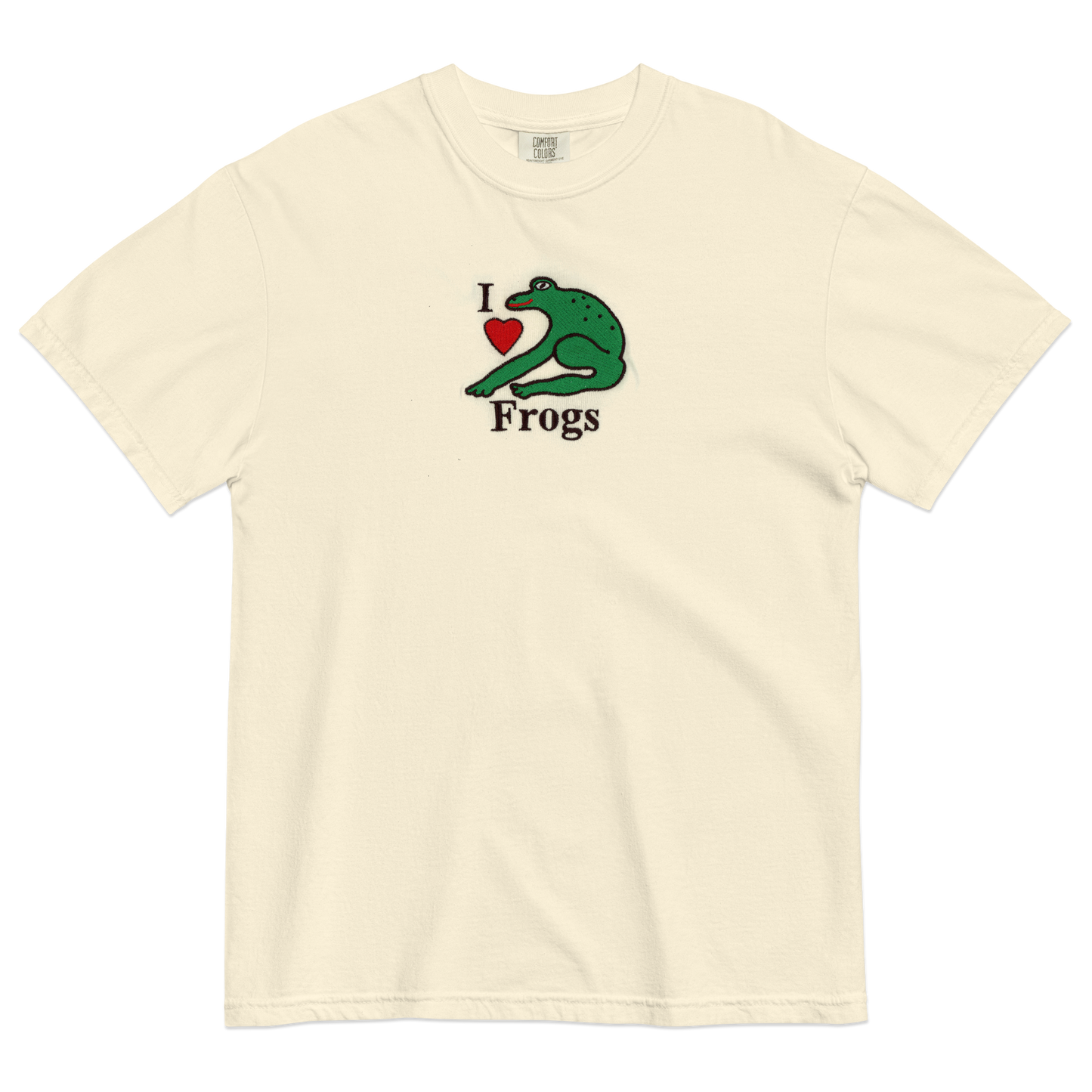 I Love Frogs embroidered T-shirt