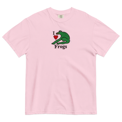 I Love Frogs embroidered T-shirt