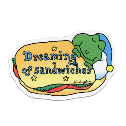 Dreaming of Sandwiches Jumbo Vinyl Sticker