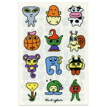Little Guys Series 1 Vinyl Sticker pack - 3 sheets