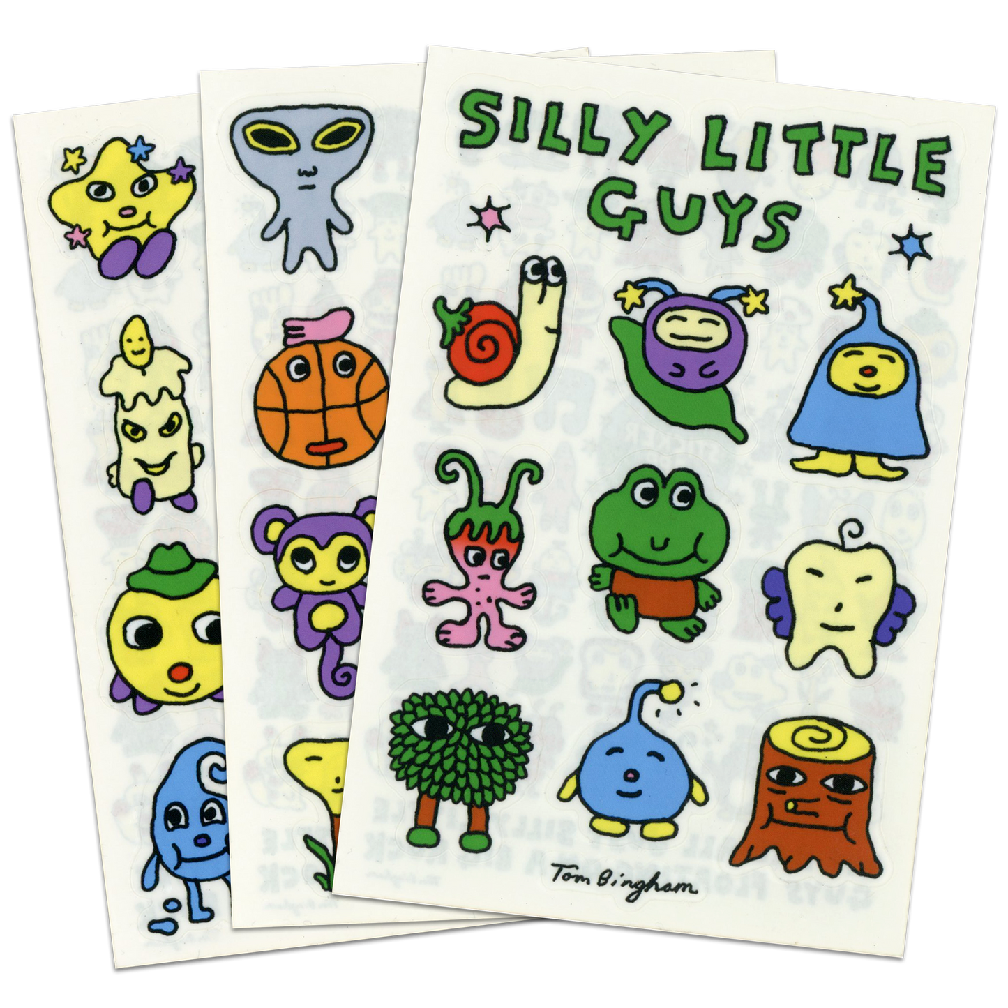Little Guys Series 1 Vinyl Sticker pack - 3 sheets