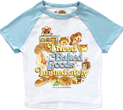 Baked Goods micro rib raglan baby tee